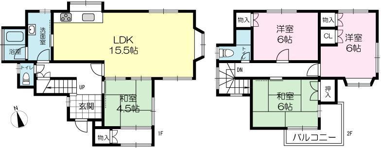 Floor plan. 11.8 million yen, 4LDK, Land area 100.06 sq m , Building area 87.77 sq m