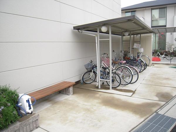 Parking lot. Bicycle-parking space