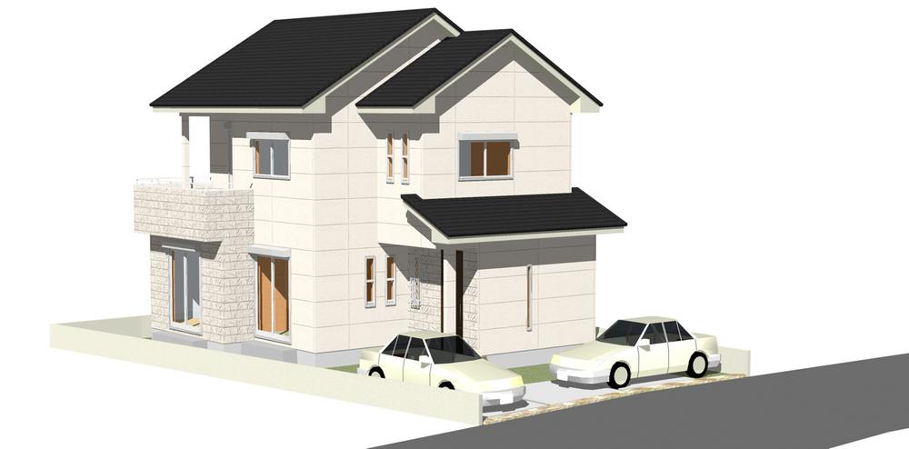 Building plan example (Perth ・ appearance). The outer wall material Asahi Kasei of Power Board Specifications. Building plan example (L No. land) Building Price 16.3 million yen, Building area 98.01 sq m