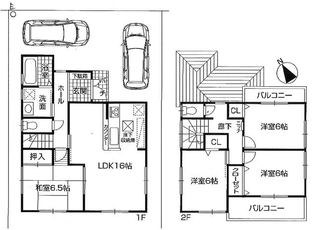 Floor plan. 25,800,000 yen, 4LDK, Land area 133.48 sq m , Building area 95.58 sq m