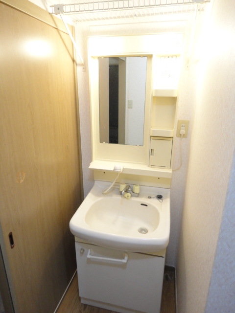 Washroom. Washbasin with shower!