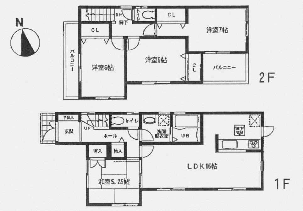 Floor plan. (1 Building), Price 21,800,000 yen, 4LDK, Land area 128.74 sq m , Building area 94.77 sq m