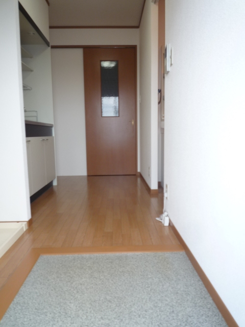 Entrance. It is bright in the spread.