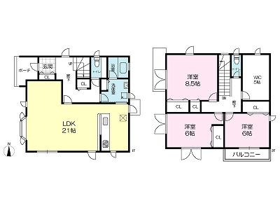Floor plan. 20.8 million yen, 3LDK + S (storeroom), Land area 207.5 sq m , Building area 117.58 sq m