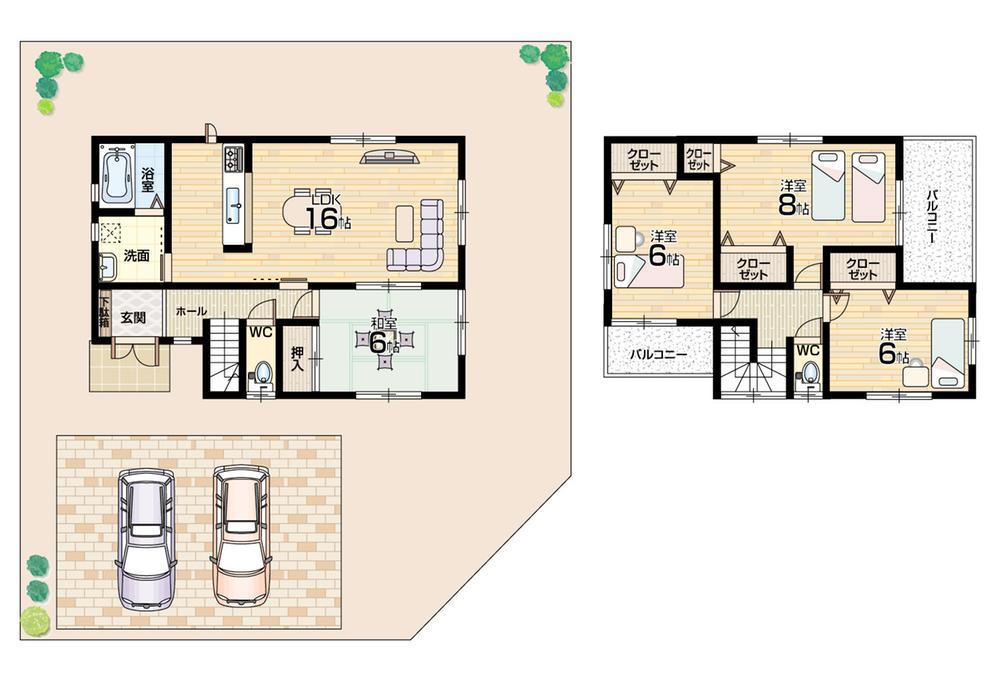 Floor plan. 25,800,000 yen, 4LDK, Land area 197.57 sq m , Building area 98.41 sq m floor plan