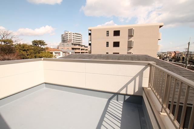 Balcony. Or dry the laundry, Playing in the pool, Sometimes you can barbecue something also. Our enforcement example