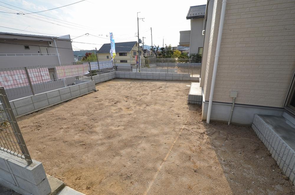 There is a spacious garden