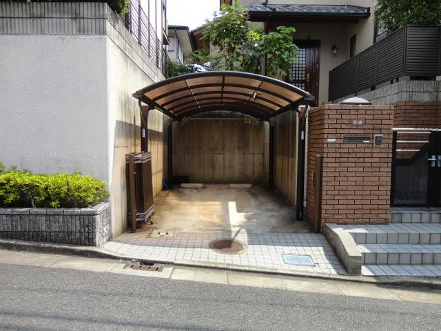 Parking lot. Parking spaces the property