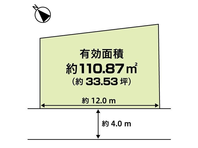 Compartment figure. Land price 11 million yen, Land area 110 sq m site area / 140.58 square meters. (Valid 110.87 square meters)