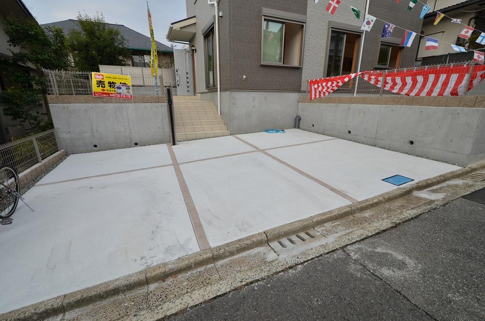 Parking lot. A picture of a parking lot