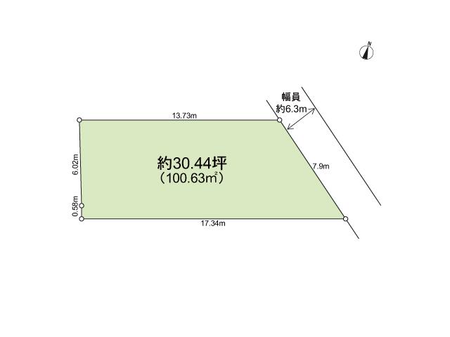 Compartment figure. Land price 14.1 million yen, Land area 100.63 sq m