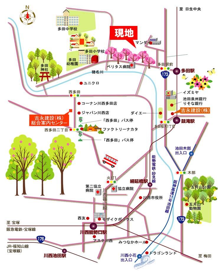 Local guide map. Learn in the surrounding local, play, buy, And the like are aligned in lots enjoy. At the weekends, Family to Dragon Land.