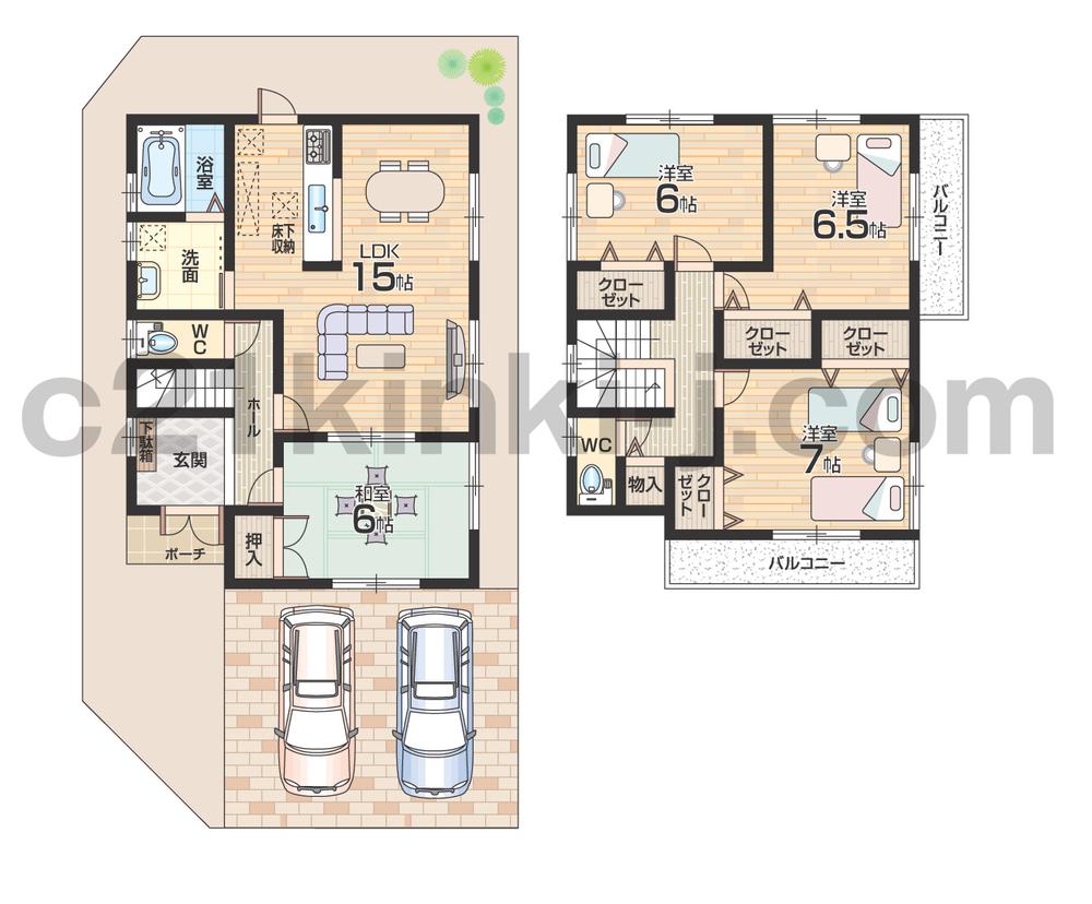 Floor plan. (No. 3 locations), Price 21,800,000 yen, 4LDK, Land area 151.26 sq m , Building area 98.81 sq m
