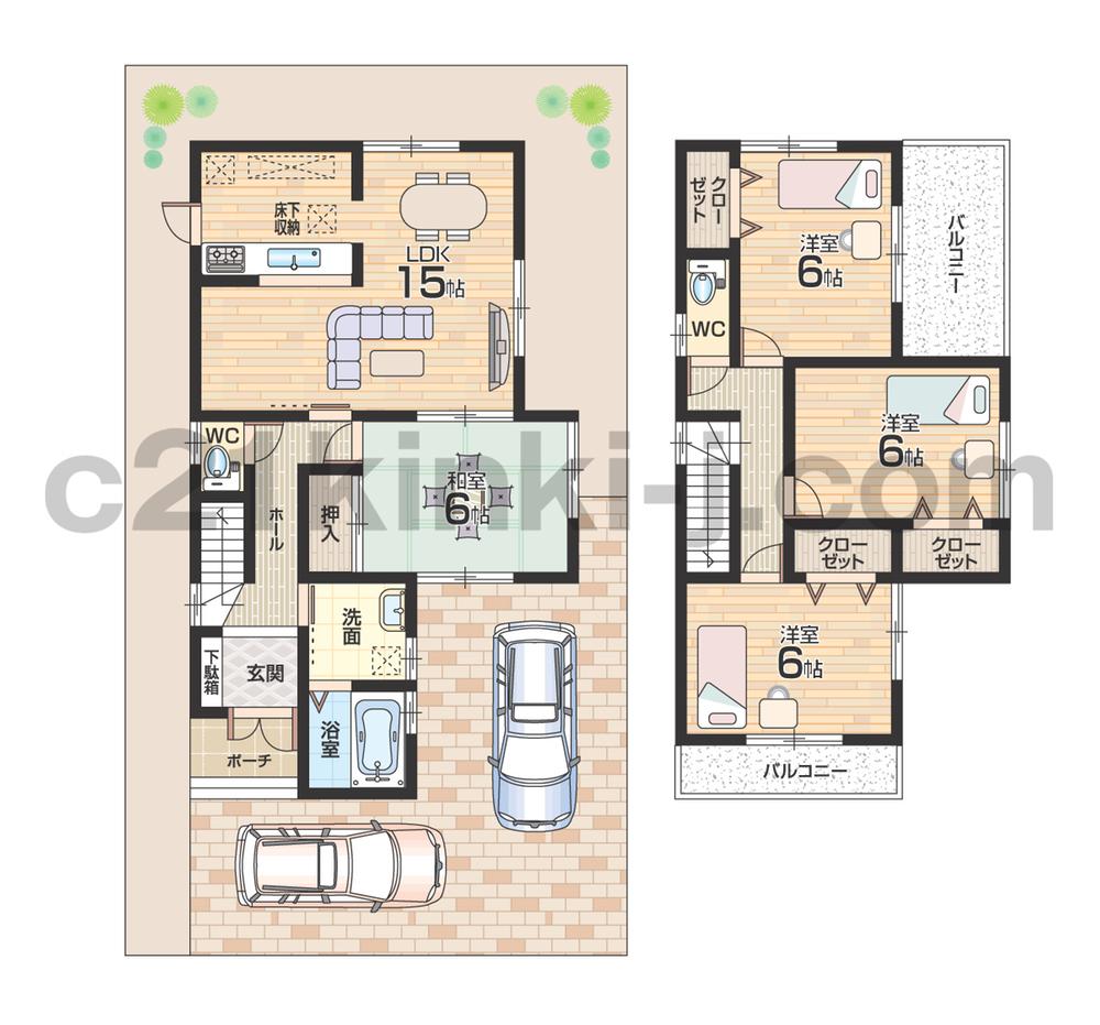 Floor plan. (No. 4 locations), Price 20.8 million yen, 4LDK, Land area 151.23 sq m , Building area 93.96 sq m