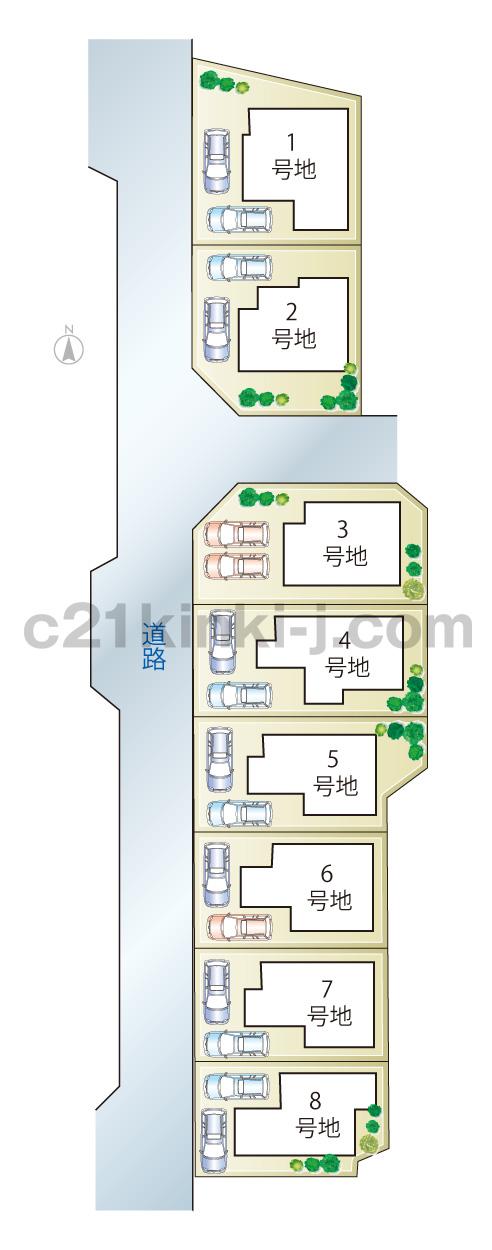 The entire compartment Figure. All eight House, Front road 4.0m