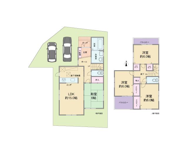 Floor plan. 25,800,000 yen, 4LDK, Land area 117.01 sq m , Building area 94.77 sq m