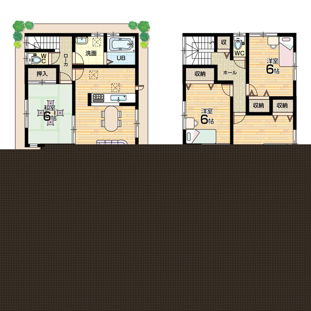 Floor plan. 32,800,000 yen, 4LDK, Land area 175.1 sq m , Building area 105.98 sq m   [No. 1 destination] 
