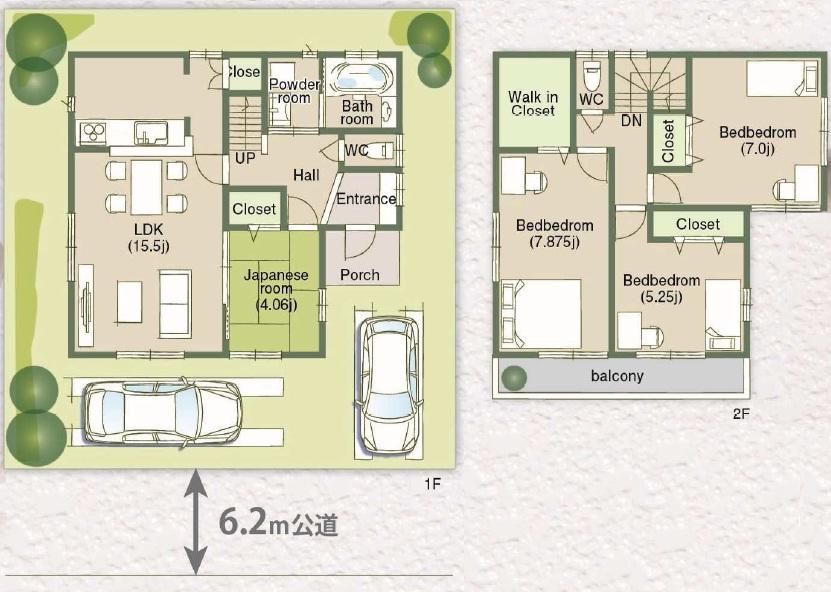 Floor plan. 19,800,000 yen, 4LDK, Land area 108.81 sq m , Building area 97.5 sq m