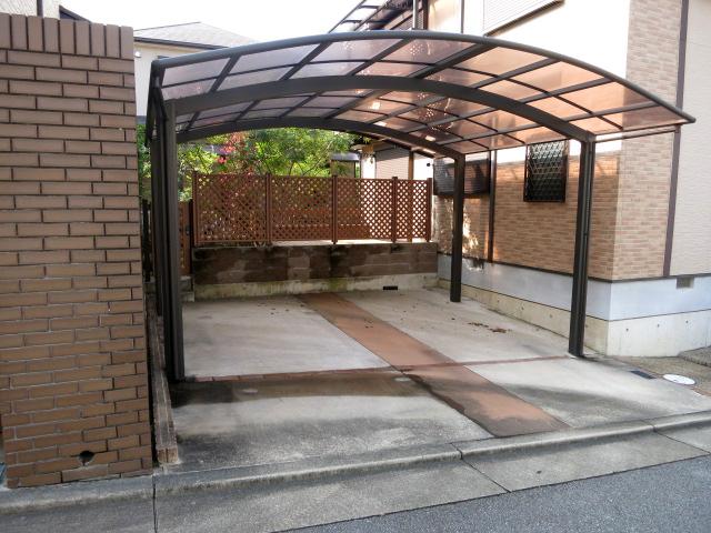 Parking lot. Parking spaces the property