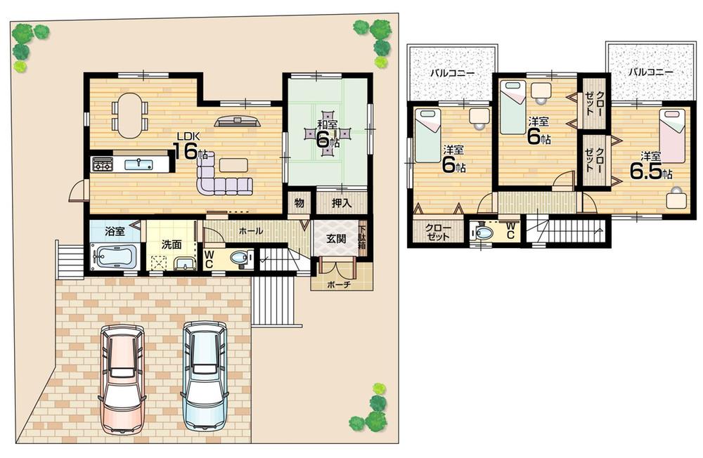 Floor plan. 28.8 million yen, 4LDK, Land area 202.98 sq m , Building area 94.77 sq m «floor plan»