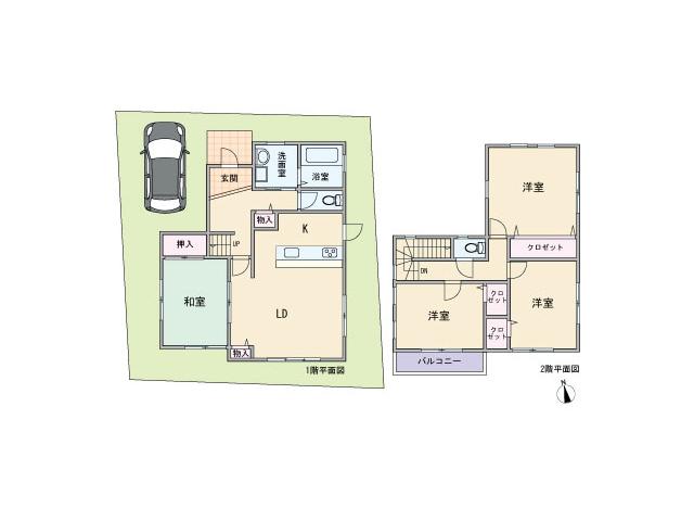 Floor plan. 15.8 million yen, 4LDK, Land area 107.81 sq m , Building area 99.78 sq m