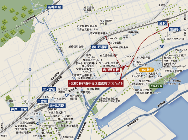 Surrounding environment. Local guide map
