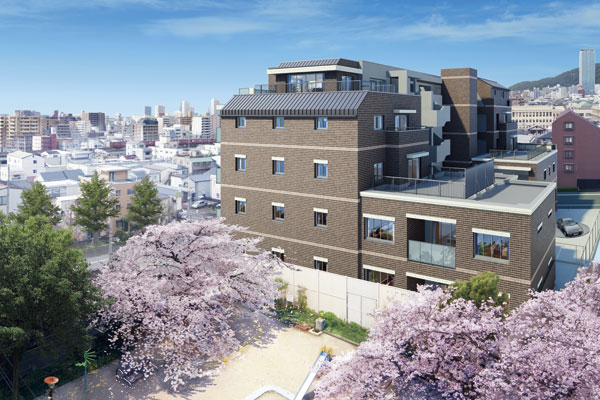 Surrounding environment. Nishitani park (a 1-minute walk ・ About 80m) view photos from the vicinity of the (April 2013 shooting) to the CG synthesizing Exterior - Rendering. In fact a slightly different