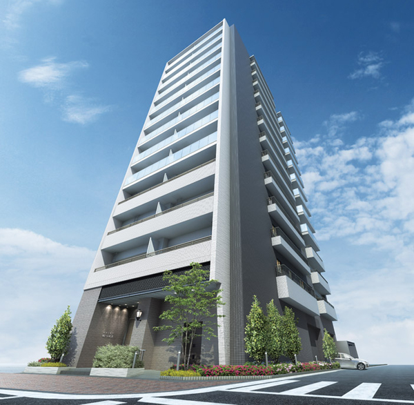 Buildings and facilities. It is joy to get back. I am proud to live in the space. The sensibility of those who choose the Motomachi Kobe as a living center for, Is a form design to meet in appearance tinged with elegance. Wikan of modern taste, It is also equipped with a carefully thought function the individual of privacy who live, You in comfort spelling the day-to-day that contented while grant fine comfort (Exterior view)
