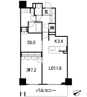 Floor: 1LDK + S (storeroom), the occupied area: 64.32 sq m, Price: TBD