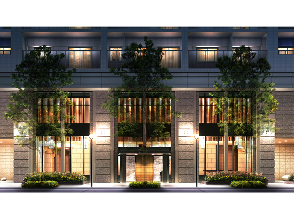 Features of the building.  [entrance] Beautiful and noble Entrance. Live person who will keep welcomed proud the (Rendering)