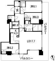 Floor: 3LDK + N, the occupied area: 100.98 sq m, Price: 72.8 million yen