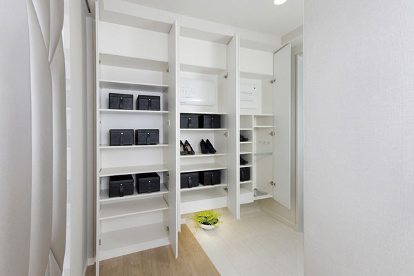 Receipt.  [shoes ・ box] Set up a shoe-in cloak shoes enters plenty. A movable shelf is adopted, Excellent functional and storage capacity (same specifications)