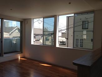 Living. Living room facing south