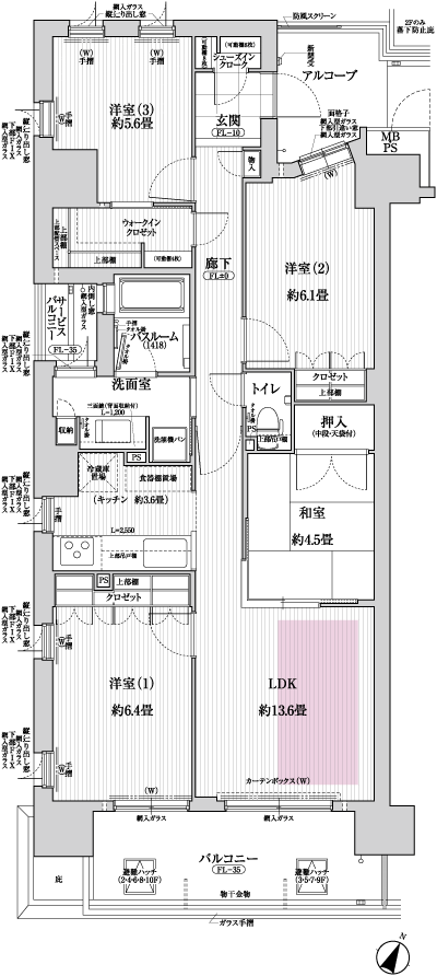 Floor: 4LDK, occupied area: 83.81 sq m, Price: 39,100,000 yen ~ 45,600,000 yen