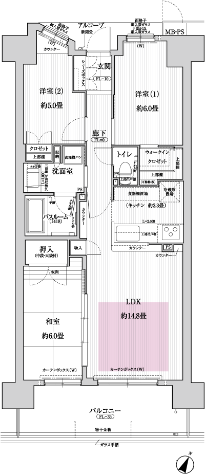 Floor: 3LDK, occupied area: 70.24 sq m, price: 31 million yen ~ 36.5 million yen