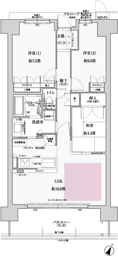 Floor: 3LDK, occupied area: 76.15 sq m, Price: 31,600,000 yen ~ 38,700,000 yen