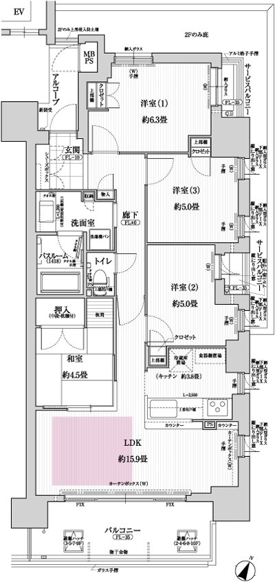 Floor: 4LDK, occupied area: 80.54 sq m, price: 38 million yen ~ 44,800,000 yen