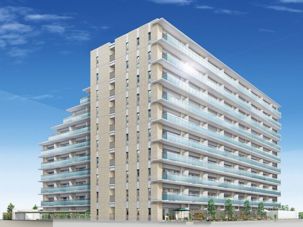 The <more open in the glass balcony> plan 2LDK + F ~ 4LDK. Available 15 type 21 variation, A private garden on the first floor dwelling unit (part), Also with a roof balcony 3 units birth (Rendering)