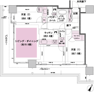 Floor: 2LD · K + N (storeroom) + WIC, the occupied area: 81.68 sq m, Price: 63.6 million yen