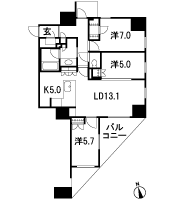 Floor: 3LDK, occupied area: 79.32 sq m, Price: 42.8 million yen