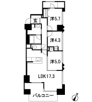 Floor: 3LDK, occupied area: 73.94 sq m, Price: 46.8 million yen
