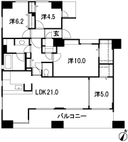 Floor: 4LDK, occupied area: 105.69 sq m, price: 97 million yen