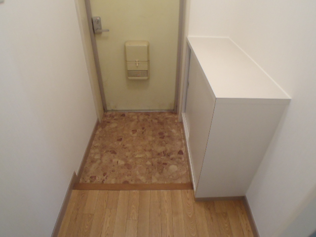 Entrance. Shoes BOX installation completed.