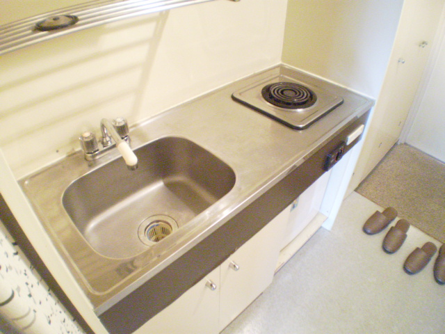 Kitchen. With mini fridge.