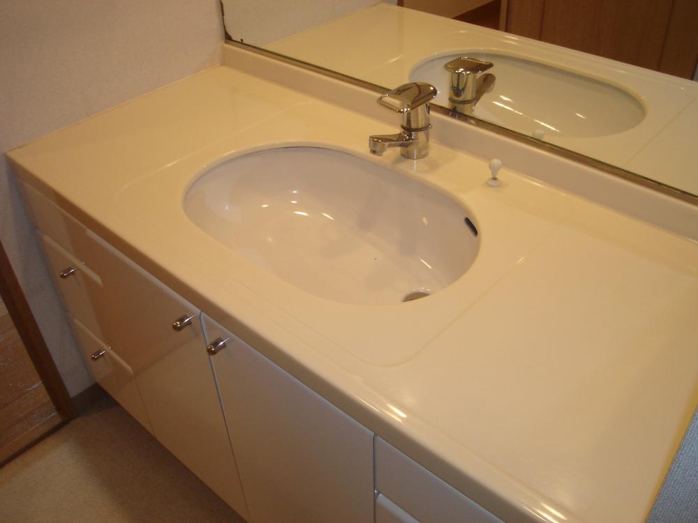 Washroom. Spacious washbasin