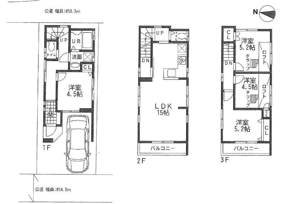 Floor plan. 35,800,000 yen, 4LDK, Land area 50.63 sq m , Building area 91.5 sq m