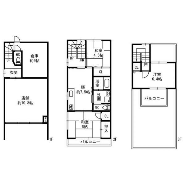 Floor plan. 29,950,000 yen, 3DK, Land area 56.76 sq m , Building area 98.92 sq m