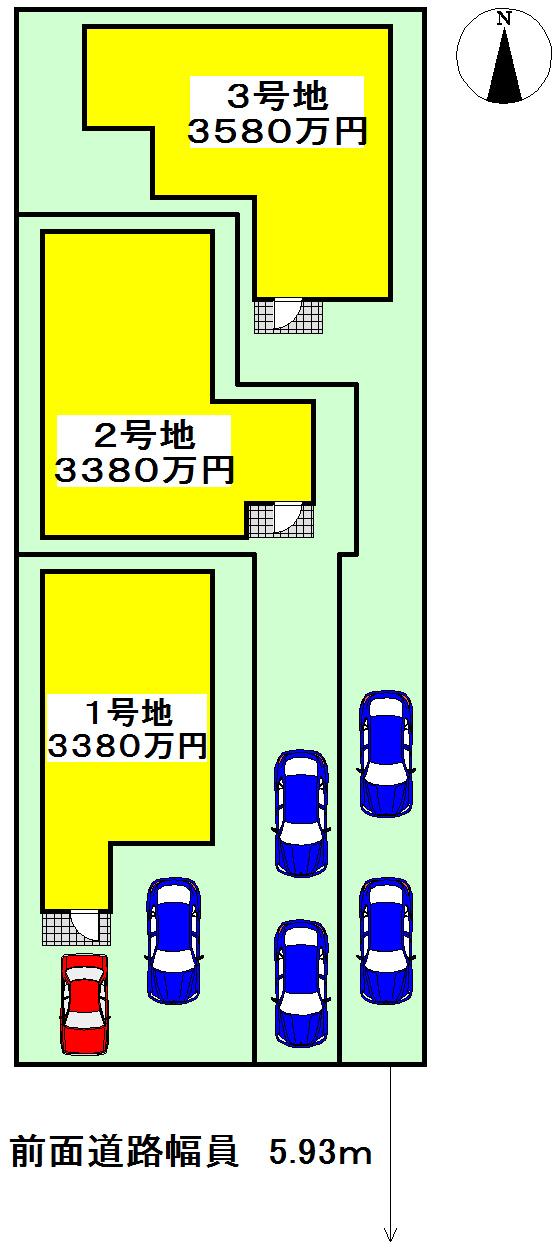 The entire compartment Figure.  [Local sales representative company T ・ M planning 06-6627-7007] 4LDK3 story 3 compartment Limit Parking 2 cars 3380 ・ 35,800,000 yen Measures to conserve energy, Parking two Allowed, 
