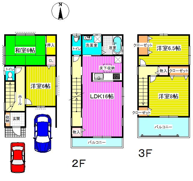 Floor plan. (No. 1 point), Price 33,800,000 yen, 4LDK, Land area 74.33 sq m , Building area 113.4 sq m