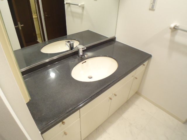 Washroom. Large washbasin.